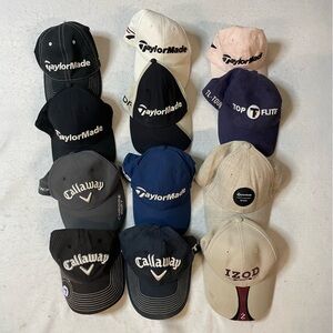Golf Hat Lot. Callaway, TaylorMade, Izod, Top Flite. All‎ used. As Is.
